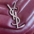 464676 YSL圣罗兰 MONOGRAM 经典信封包 前翻盖 链条包 枣红色