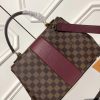 N64416 LV Bond Street 手袋 LV女包 LV拼色手袋 LV手提包 酒红色