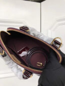 M91678 LV Alma BB 手袋 LV女包 LV贝壳包 LV漆皮压花手提包 紫红色