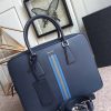 2VE0363R Prada普拉达男包 Prada男士公文包 十字纹手提包 蓝色