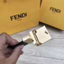 7C0353 Fendi芬迪 小牛皮 双F标志 旋转带扣 双面可用 男士腰带 金扣