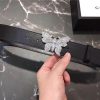 Gucci 2018新款 走秀款 原版牛皮 蝴蝶满钻扣头 黑色银扣