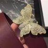Gucci 2018新款 走秀款 原版牛皮 蝴蝶满钻扣头 酒红色金扣