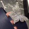 Gucci 2018新款 走秀款 原版牛皮 蝴蝶满钻扣头 蓝色银扣