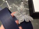 Gucci 2018新款 走秀款 原版牛皮 蝴蝶满钻扣头 蓝色银扣