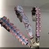 823 Fendi芬迪 叶片装饰 蓝色锥形铆钉 炫彩短肩带 藕粉
