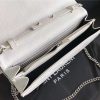 377828 YSL 进口鱼子酱皮 圣罗兰 真皮链式皮夹 白色银饰