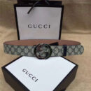 古驰 Gucci 原单面料 头层树膏磨砂底 双G扣头 银色