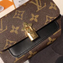 M62578 LV Flower COMPACT 钱夹 LV女士短款钱包 LV挂锁钱包 黑色
