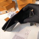 M62578 LV Flower COMPACT 钱夹 LV女士短款钱包 LV挂锁钱包 黑色