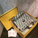 2821 Fendi 编织装饰穿绳 双F凸纹印花标志 翻盖手袋 绿色