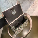 2821 Fendi 编织装饰穿绳 双F凸纹印花标志 翻盖手袋 绿色