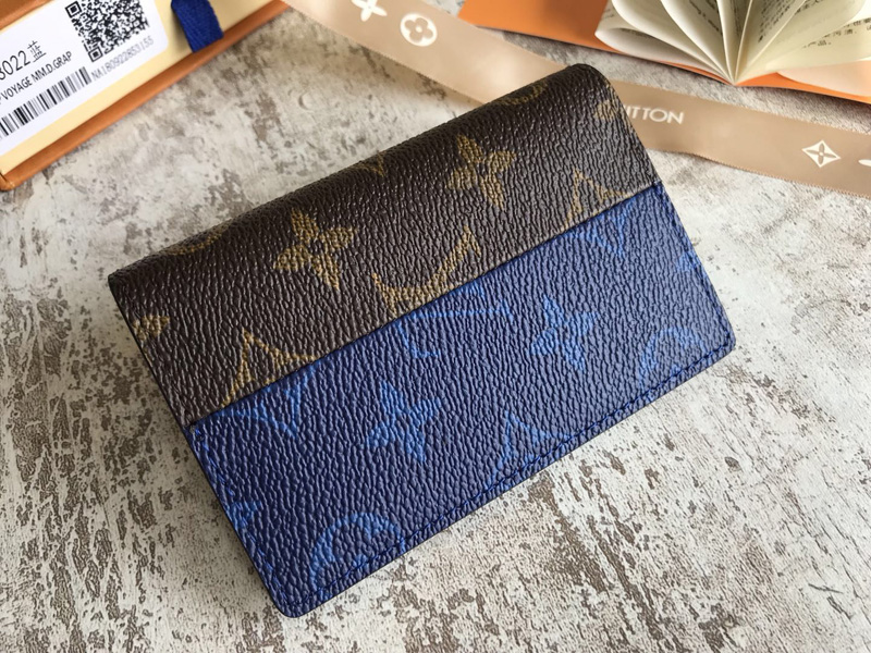 M61696L LV Split系列 REGULAR 钱夹 LV钱包 LV短夹 LV蓝配老花中款钱包