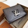 M62055 LV TWIST 短款钱夹 LV钱夹 LV女士钱包 LV水波纹短夹 银色