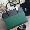1525106777138705.jpg lBA047 Prada普拉达 小牛皮 拼色拼皮 手提肩包 绿色