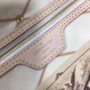 N41065 LV Neverfull 中号手袋 LV挂锁丝印图案女包 LV白格购物袋 代购推荐