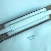 1BA178 Prada普拉达 进口小牛皮 麂皮衬里 女手提包 白色