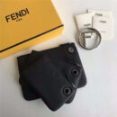616 FENDI芬迪 F IS FEND 三套索环 铆钉手拿包 黑色