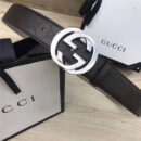 411924 GUCCI皮带 古驰腰带 官方同步 进口小牛皮 银色