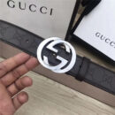 411924 GUCCI皮带 古驰腰带 官方同步 进口小牛皮 银色