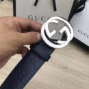 411924 GUCCI皮带 古驰腰带 官方同步 进口小牛皮 银色