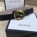 411924 GUCCI皮带 古驰腰带 官方同步 进口小牛皮 金色