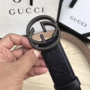 经典款双G 古奇男士皮带 Gucci皮带 Gucci时尚牛皮男士腰带 进口小牛皮