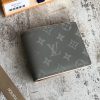 M63297 LV MULTIPLE 钱夹 LV Monogram Titanium灰色帆布钱夹 LV短款钱包