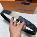 M0023 LV 路易威登 SKYLINE 双面腰带 Damier帆布 不锈钢挂扣 LV皮带 银色