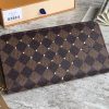 N60122 LV Zippy 拉链钱夹 LV Damier Ebene帆布柳丁钱包 LV女士拉链钱夹