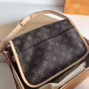 M42250 LV Monogram Sologne经典老花搭扣翻盖斜挎 LV马鞍包 LV斜挎包