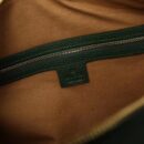 409527 GUCCI GG Blooms花鸟印花 帆布拼皮 波士顿手提包 墨绿色