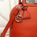 449661 Gucci女包 荔枝纹牛皮 手提斜跨 贝壳包 橙色