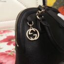 449661 Gucci女包 荔枝纹牛皮 手提斜跨 贝壳包 黑色