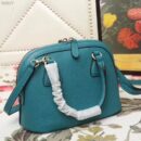 449661 Gucci女包 荔枝纹牛皮 手提斜跨 贝壳包 蓝绿色