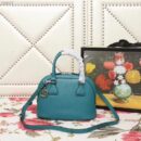 449661 Gucci女包 荔枝纹牛皮 手提斜跨 贝壳包 蓝绿色