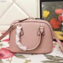 449661 Gucci女包 荔枝纹牛皮 手提斜跨 贝壳包 裸粉色
