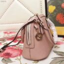 449661 Gucci女包 荔枝纹牛皮 手提斜跨 贝壳包 裸粉色