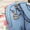 449661 Gucci女包 荔枝纹牛皮 手提斜跨 贝壳包 天蓝色