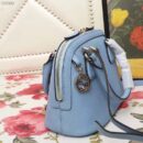 449661 Gucci女包 荔枝纹牛皮 手提斜跨 贝壳包 天蓝色