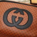 536416 2018 Gucci-Dapper Dan联名系列 GG图案皮革 腰包 啡色