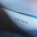 1BD127 Prada 皮革手袋 同色徽标 链式肩带 单肩包 湖蓝色