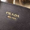 1BA049 Prada女士单肩包 牛皮 名媛范 风琴手提包 黑配红