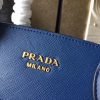 1BA049 Prada女士单肩包 牛皮 名媛范 风琴手提包 蓝配白