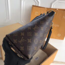 M43949 LV V Tote MM手袋 LV Monogram帆布老花女包 LV女包 酒红色