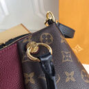 M43949 LV V Tote MM手袋 LV Monogram帆布老花女包 LV女包 酒红色