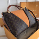 M43951 LV V Tote MM手袋 Monogram帆布老花女包 LV女包 LV托特包 橙色
