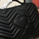 498100 Gucci GG Marmont系列 绗缝 翻盖 肩背包 黑色