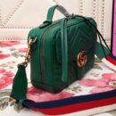 498100 Gucci GG Marmont系列 绗缝 翻盖 肩背包 绿色