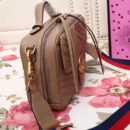 498100 Gucci GG Marmont系列 绗缝 翻盖 肩背包 棕色
